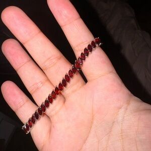 garnet stone bracelet with magnet clasp